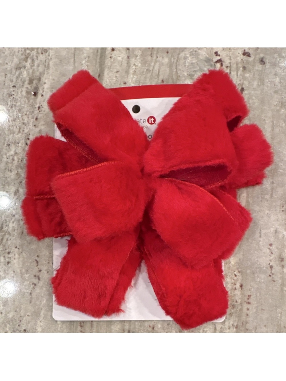 Celebrate It Red Plush Tree Bow